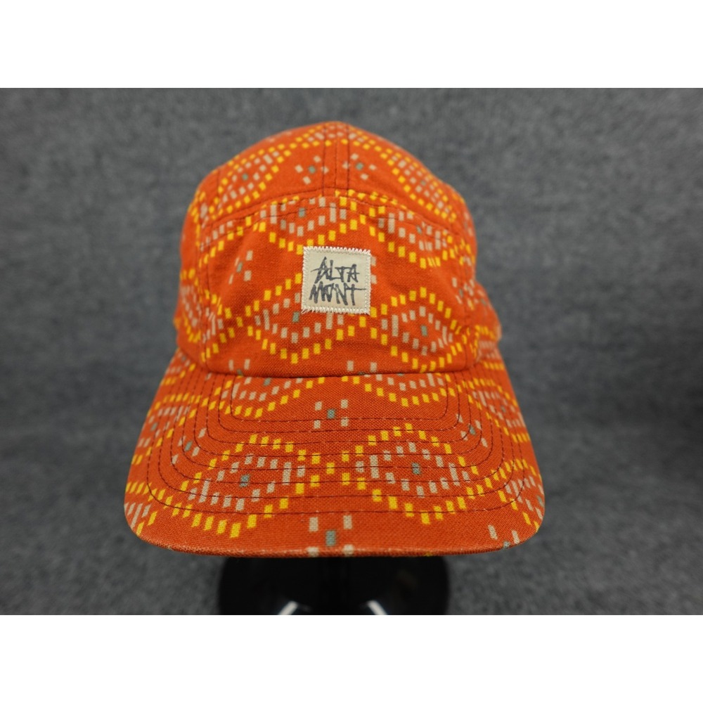 Altamont 5-Panel Hat Unisex OS Orange Geometric Diamond Camper Cap